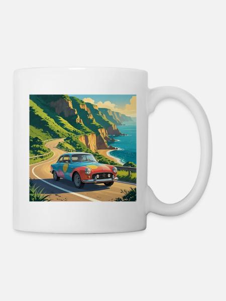 Voyages côtiers vintage - Mug blanc - blanc