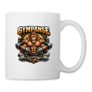 Der sportlichste Affe im Gym - Gympanse - Tasse - Weiß - Rechts