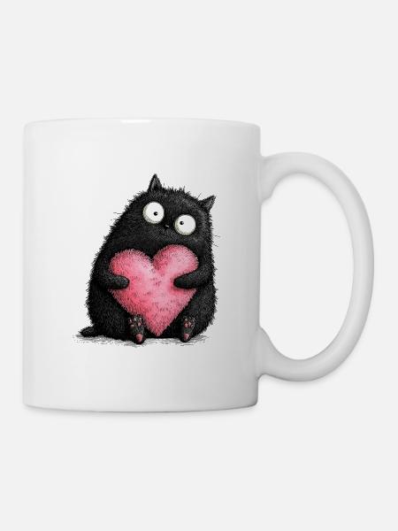Cat Love - Mug - white