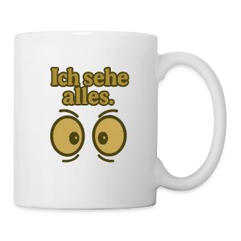 Ich sehe alles Augenprint - Tasse - Weiß - Rechts