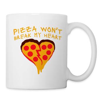 La pizza ne me brisera pas le cœur La nourriture aime l’humour - Mug blanc - blanc - Droite