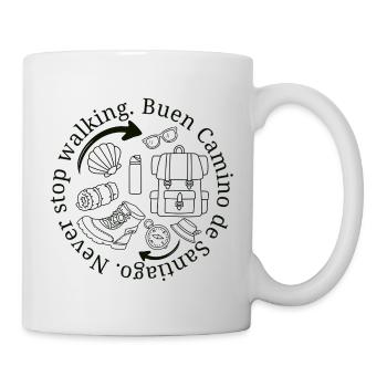 Ne cessez jamais de marcher sur le Camino de Santiago - Mug blanc - blanc - Droite