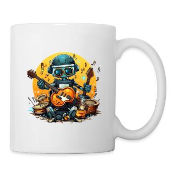 Robot Gitarrist im Band Jam - Tasse - Weiß - Rechts