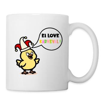 Küken Kostüm - Ei Karneval - Tasse - Weiß - Rechts