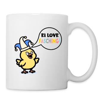 Ei Fasching Hühner Kostüme - Tasse - Weiß - Rechts