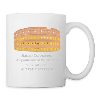 Colisée Rome Italie, coordonnées, année d’ouverture - Mug blanc - blanc - Droite