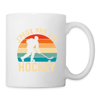 J'Peux Pas J'Ai Hockey Retro Hockey sur Glace - Mug - white - Right
