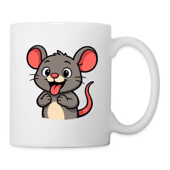 Freche Maus  - Tasse - Weiß - Rechts