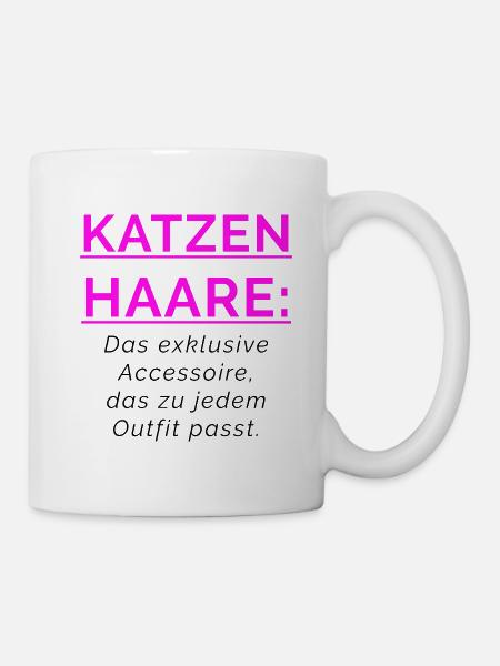 CAT HAIR - Accessory that goes with any outfit - Mug - white