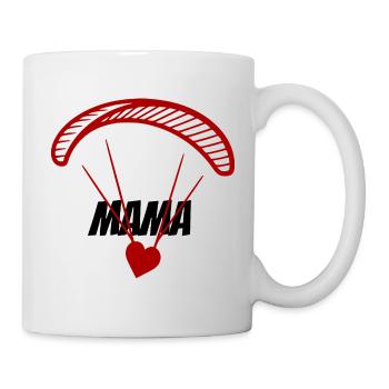 Parapente avec maman écriture et cœur - Mug blanc - blanc - Droite