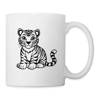 Baby cute tiger - Mug - white - Right