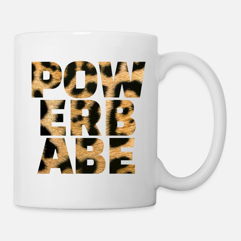 Déclaration du léopard Power Babe - Mug blanc - blanc