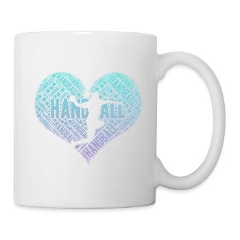 Handball Spielerin Herz - Tasse - Weiß - Rechts