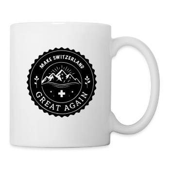 MAKE SWITZERLAND GREAT AGAIN Emblem - Tasse - Weiß - Rechts