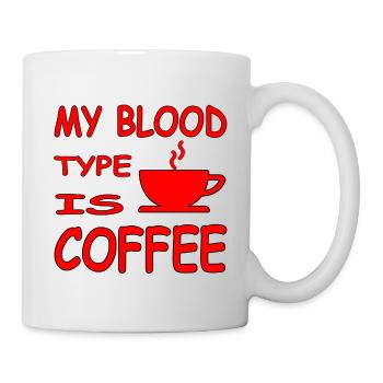 Kaffee - Tasse - Weiß - Rechts