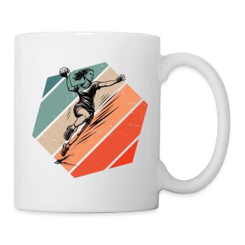 J’adore le handball avec un motif cool pour le handball pour - Mug blanc - blanc - Droite