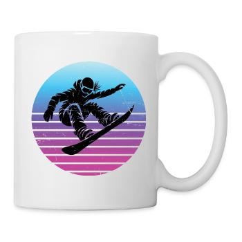 Iconisches Snowboard Motiv für Frauen - Tasse - Weiß - Rechts