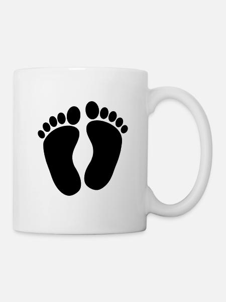 Babyfüße - Tasse - Weiß
