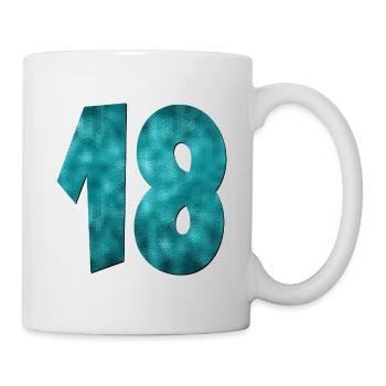 Number Eighteen - 18th Birthday - Mug - white - Right
