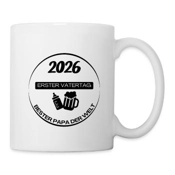 First Father's Day – Shirt for Dad & Child - Mug - white - Right