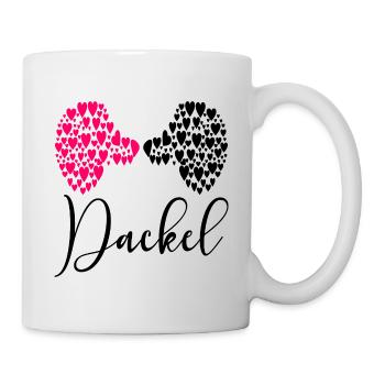 Dackel Hunde Liebe - Tasse - Weiß - Rechts
