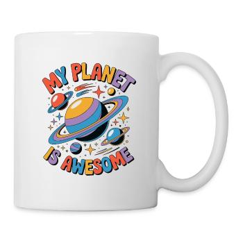 My Planet Is Awesome - Tasse - Weiß - Rechts