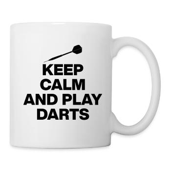 KEEP CALM AND PLAY DARTS! 180 PFEILE - Tasse - Weiß - Rechts