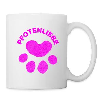 PFOTENLIEBE! TIERLIEBE PETLOVE HUNDELIEBE CATLOVER - Tasse - Weiß - Rechts