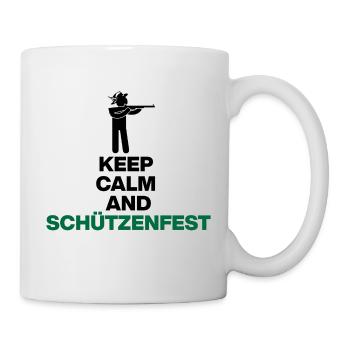 KEEP CALM AND SCHÜTZENFEST! PROTECT - Mug - white - Right