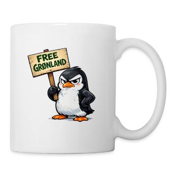 Logo t-shirt Penguin Protest Free Greenland - Mug blanc - blanc - Droite