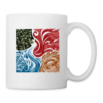 Four Elements Nature Graphic Spiritual - Mug - white - Right