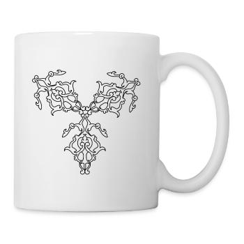 geometrische Muster - Tasse - Weiß - Rechts