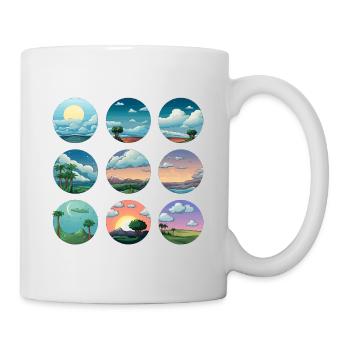 Circular landscapes of the sun - Mug - white - Right