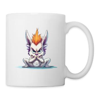 Wütendes Mohawk Häschen - Tasse - Weiß - Rechts