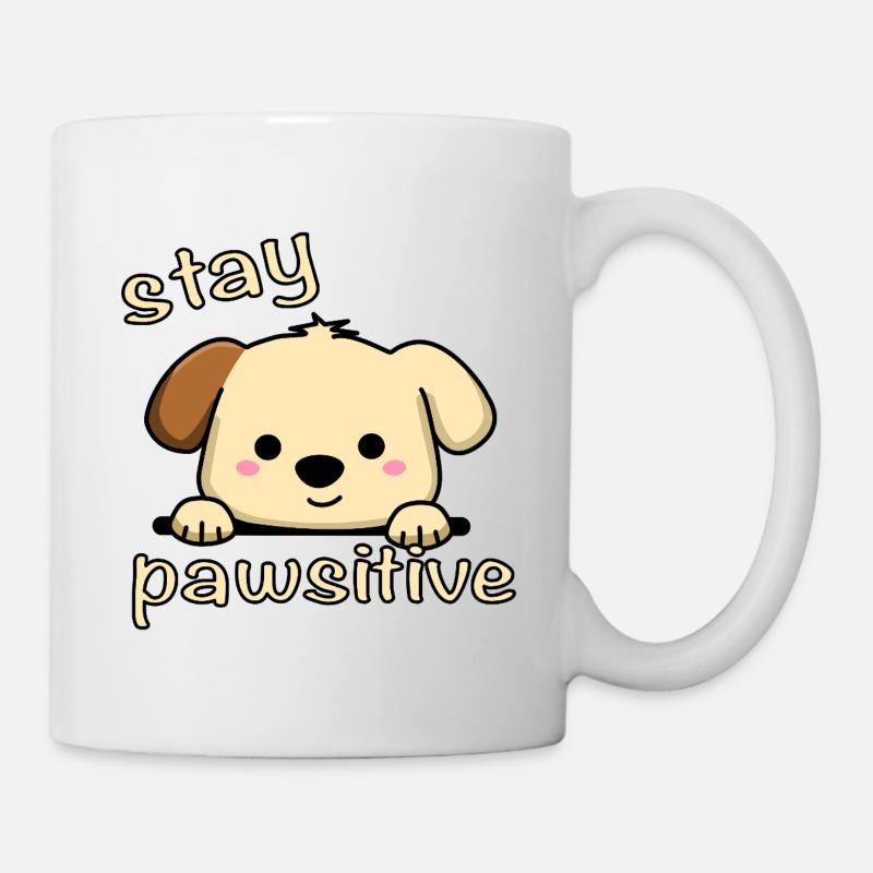 stay pawsitive - Mug - white