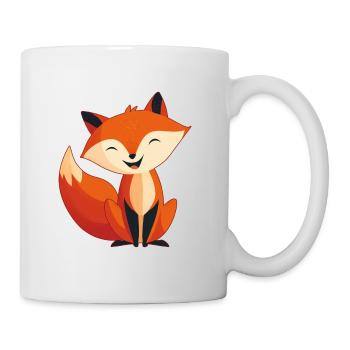 Bezaubernder kleiner Fuchs, süßes Kind-Illustration - Tasse - Weiß - Rechts