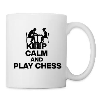KEEP CALM AND PLAY CHESS! CHESS FANS white - Mug - white - Right