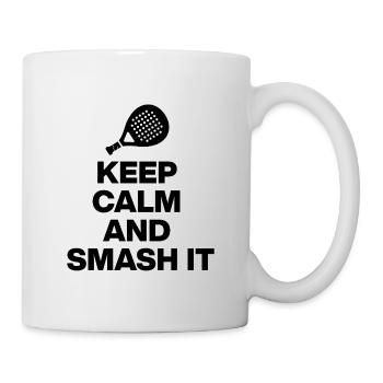 KEEP CALM AND SMASH IT IN BLACK FOR PADEL FANS - Mug - white - Right