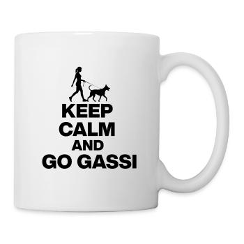 KEEP CALM AND GO FOR DOG FANS IN BLACK - Mug - white - Right