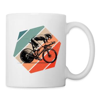 Illustration de vélo de route pour vélo de route - Mug blanc - blanc - Droite
