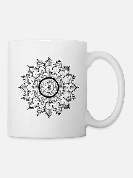 Mandala - Tasse - Weiß