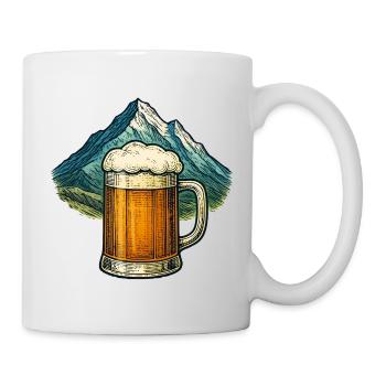Mountain beer motif with mountains - Mug - white - Right