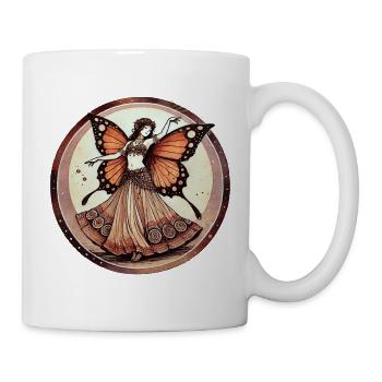 Schmetterlingsfee im Kreisgala - Tasse - Weiß - Rechts