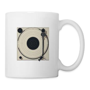 Platine minimaliste beige - Mug blanc - blanc - Droite