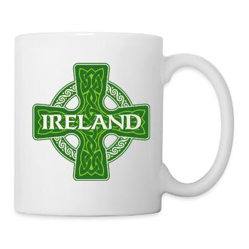 Irland Celtic St. Patrick's Shamrock – St. Paddys - Tasse - Weiß - Rechts