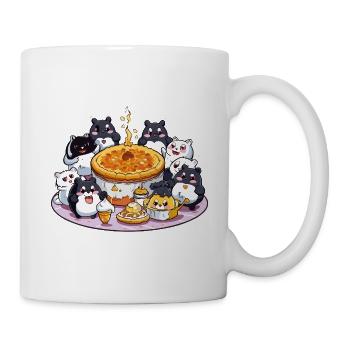 Kawaii Panda Pizza Fest - Mug blanc - blanc - Droite