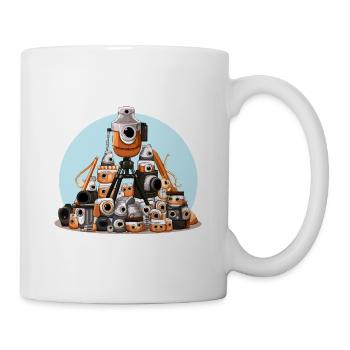 Camera pile illustration - Mug - white - Right