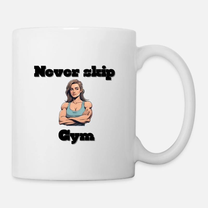 Illustration d’héroïne de forme physique forte - Mug blanc - blanc