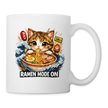 Ramen Noodles Cat Lover Retro Kawaii Cats - Mug - white - Right