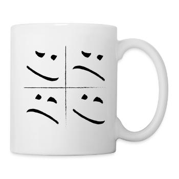 Split Face Sad Good - Mug - white - Right